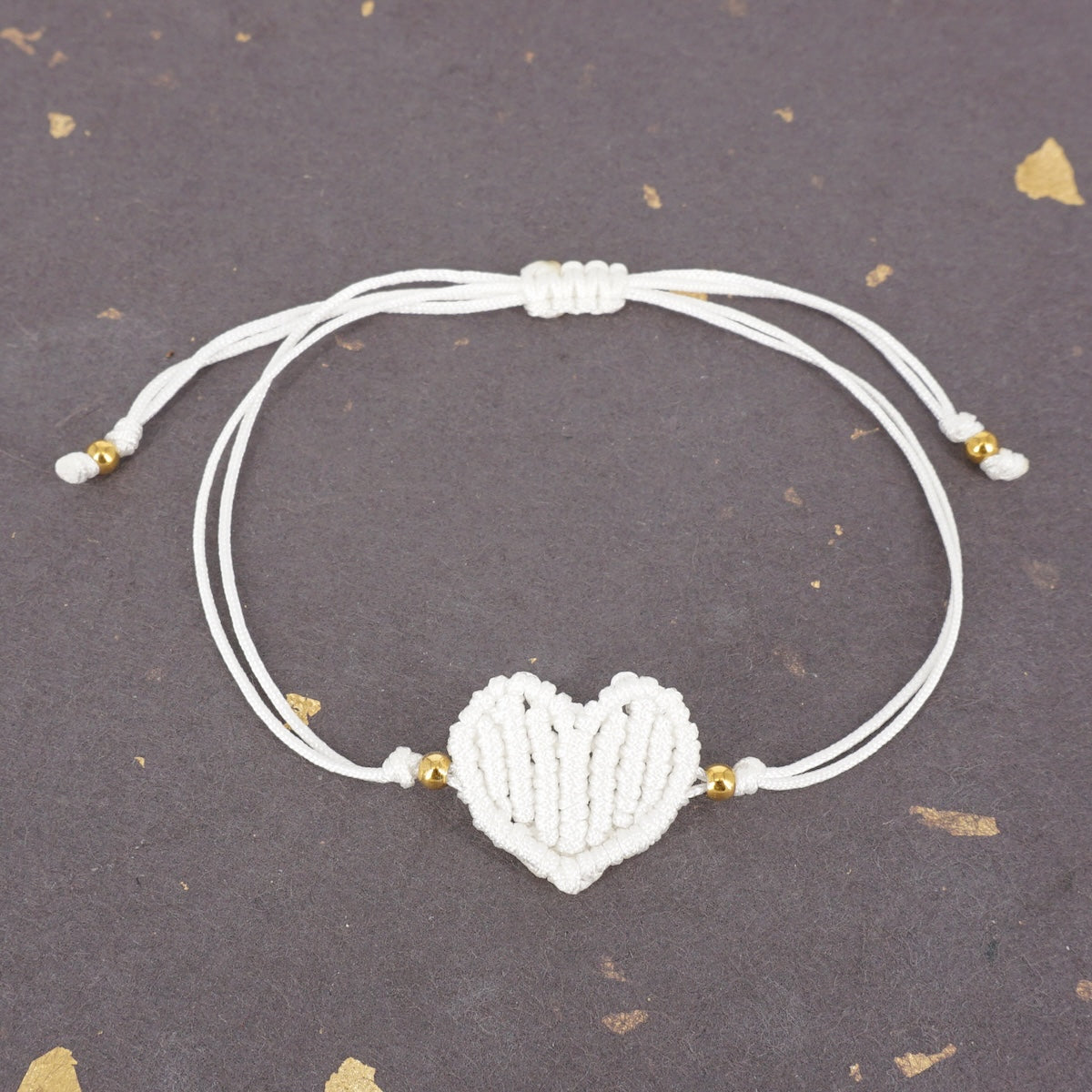 BRACCIALE CUORE BORDATO BIANCO BRACCIALE CUORE BORDATO BIANCO NOMADEA 