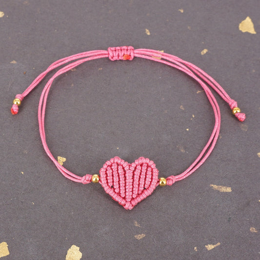 BRACCIALE CUORE BORDATO ROSA BRACCIALE CUORE BORDATO ROSA NOMADEA 