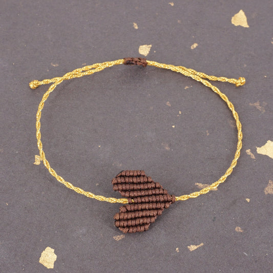Bracciale CUORE marrone BRACCIALE CUORE MARRONE NOMADEA 