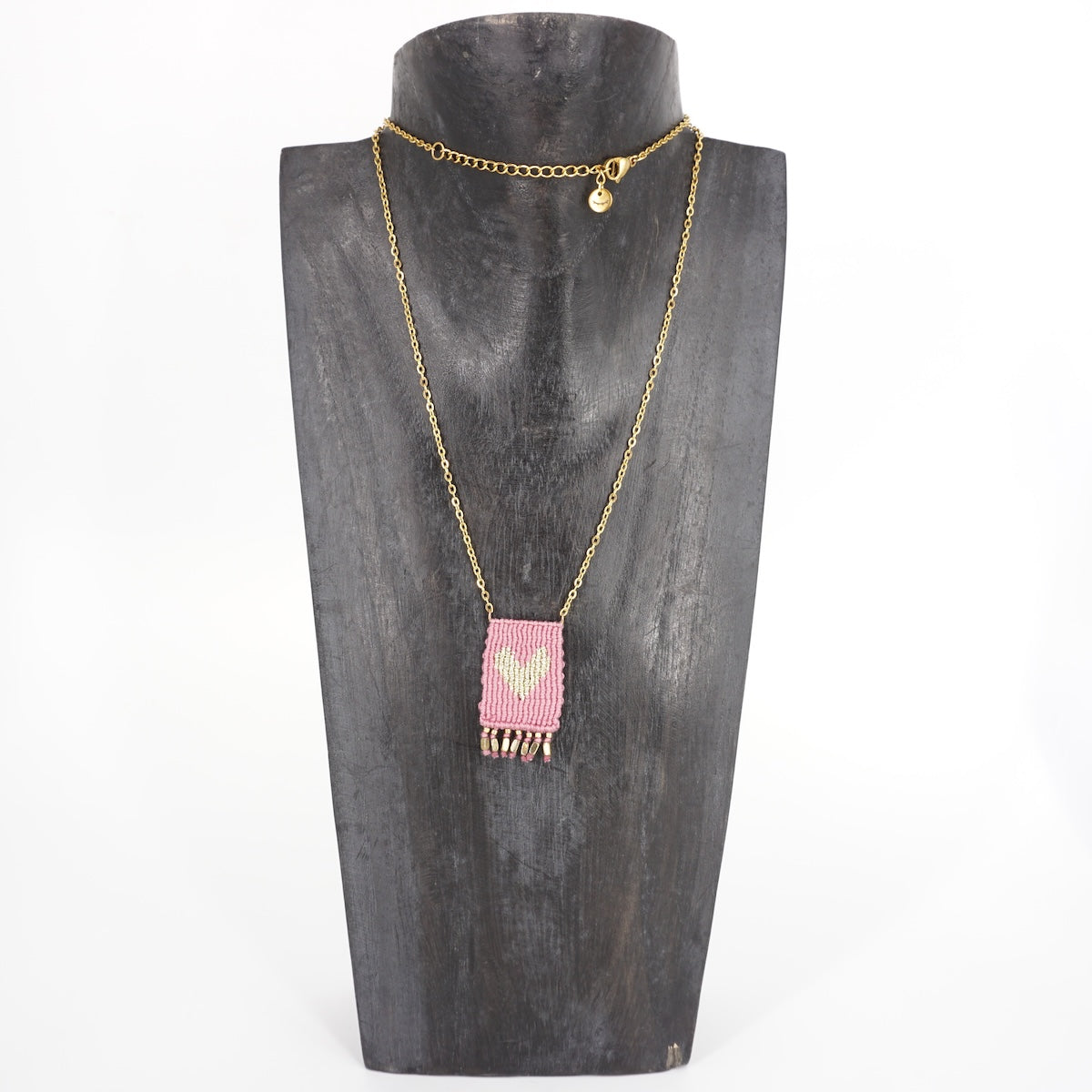 COLLANA TALISMANO CUORE ROSA COLLANA TALISMANO COTONE CUORE ROSA NOMADEA 