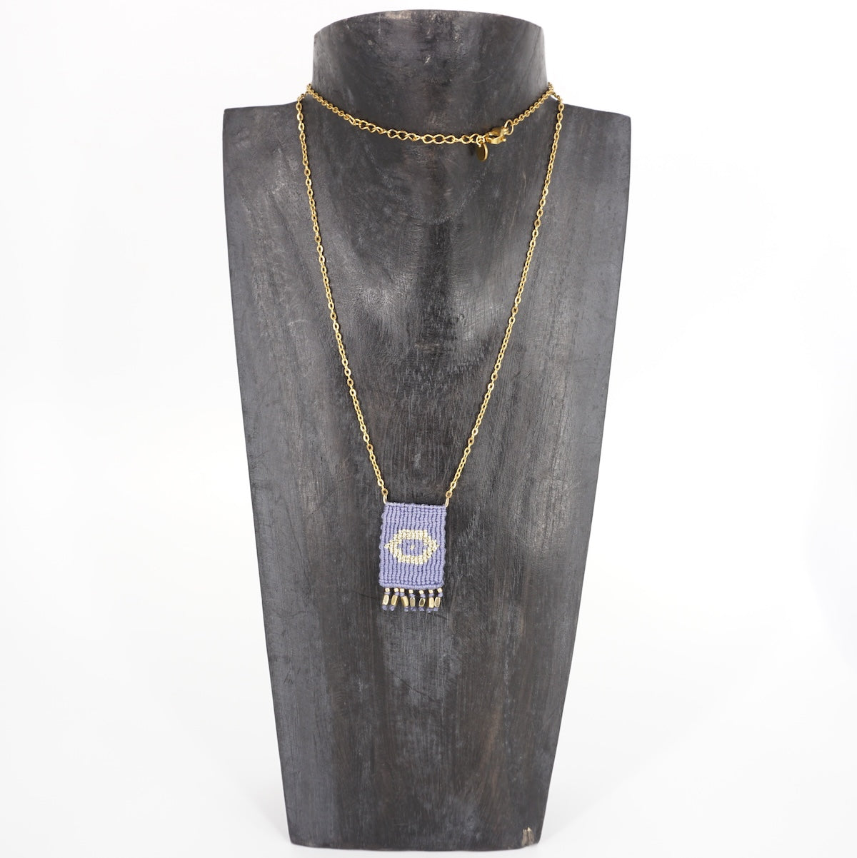 COLLANA TALISMANO OCCHIO BLU DENIM COLLANA TALISMANO COTONE OCCHIO BLU DENIM NOMADEA 