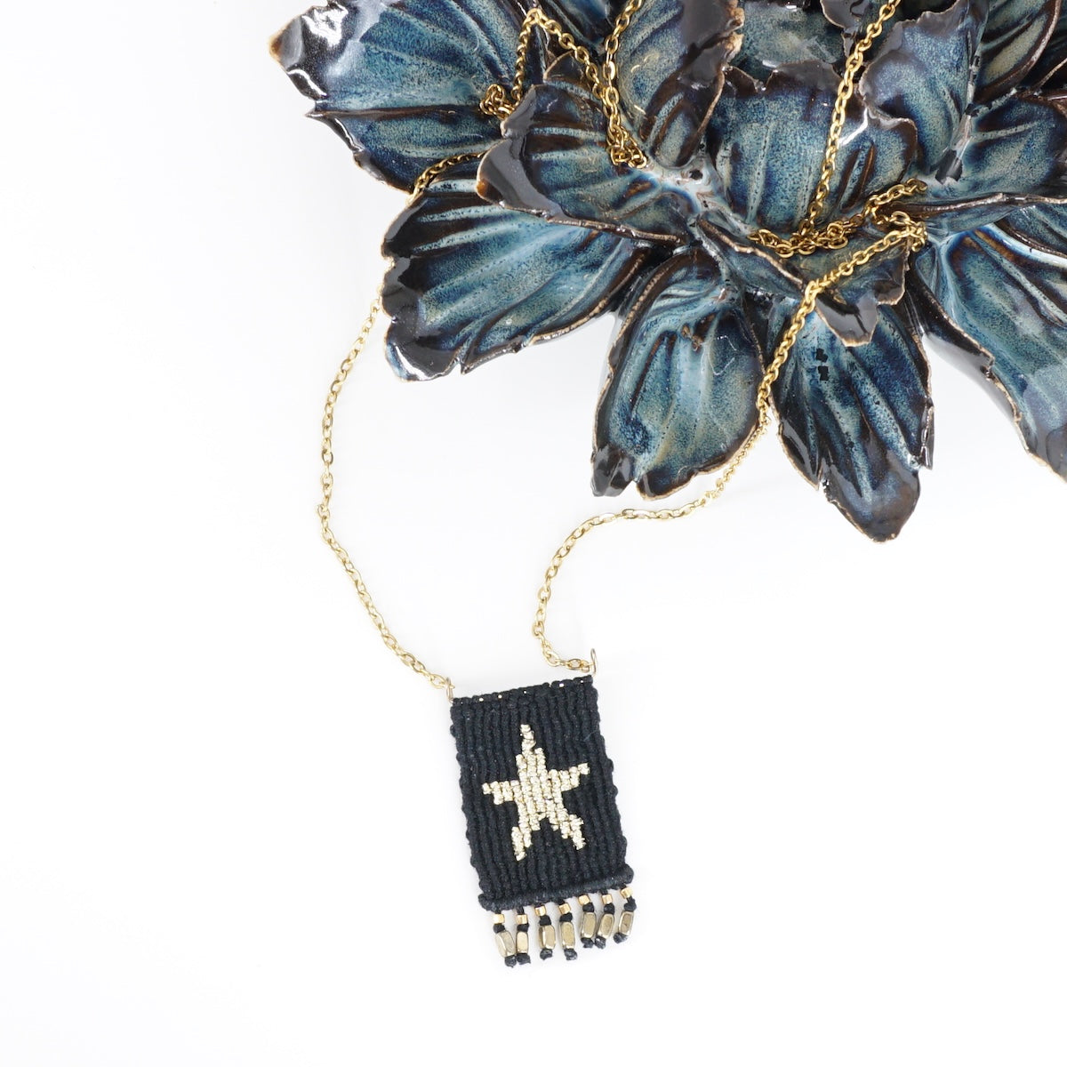 COLLANA TALISMANO STELLA NERA COLLANA TALISMANO COTONE STELLA NERO NOMADEA 