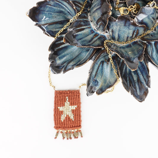 COLLANA TALISMANO STELLA RUGGINE COLLANA TALISMANO COTONE STELLA RUGGINE NOMADEA 