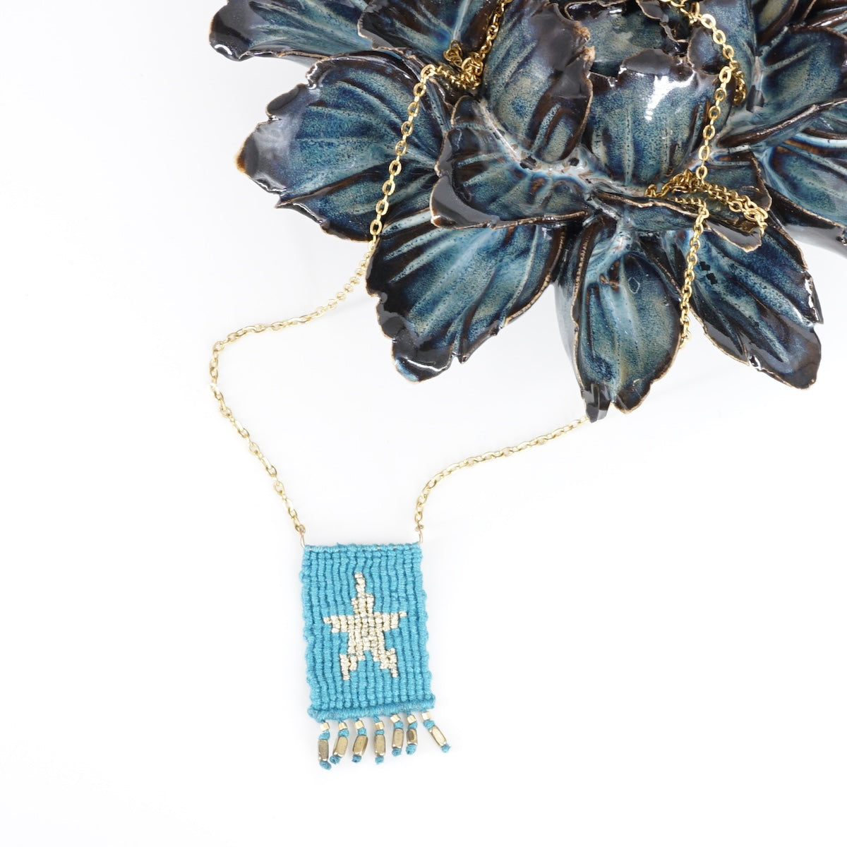 COLLANA TALISMANO STELLA TURCHESE COLLANA TALISMANO COTONE STELLA TURCHESE NOMADEA 