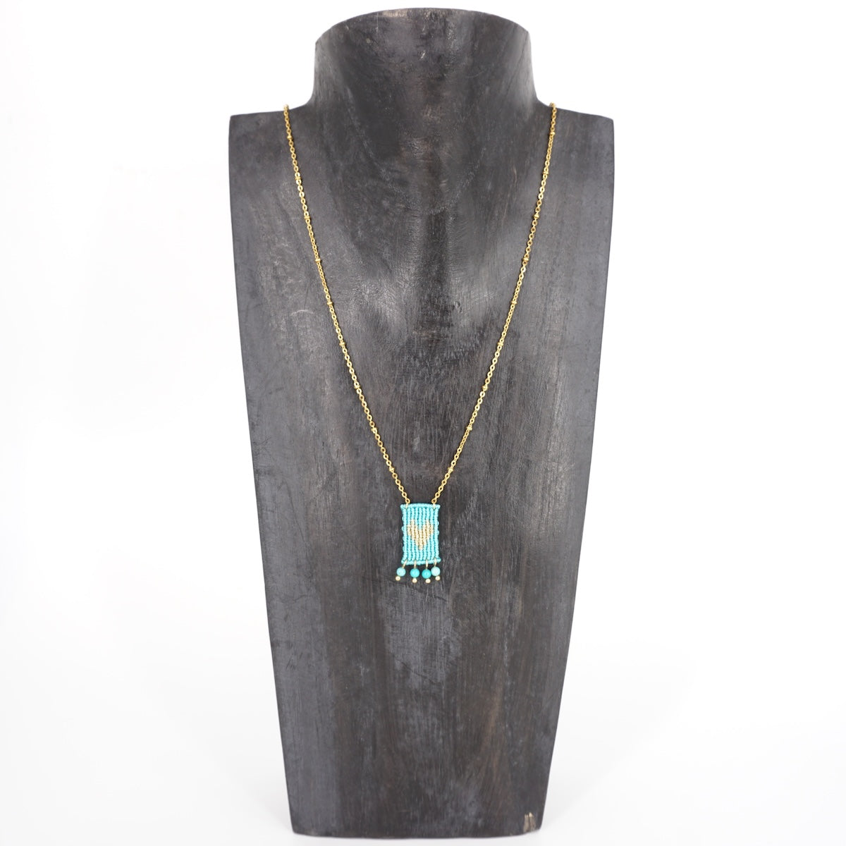 COLLANA TALISMANO MINI CUORE AZZURRO COLLANA TALISMANO MINI CUORE AZZURRO NOMADEA 