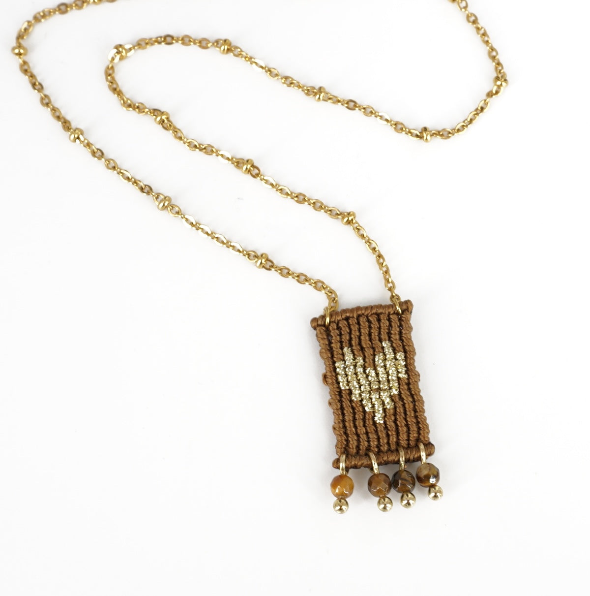 COLLANA TALISMANO MINI CUORE MARRONE COLLANA TALISMANO MINI CUORE MARRONE NOMADEA 