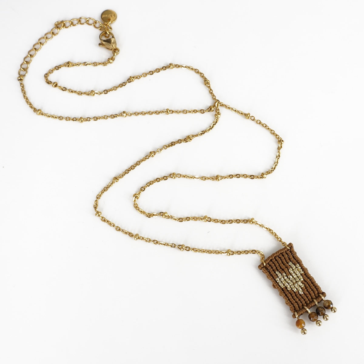 COLLANA TALISMANO MINI CUORE MARRONE COLLANA TALISMANO MINI CUORE MARRONE NOMADEA 