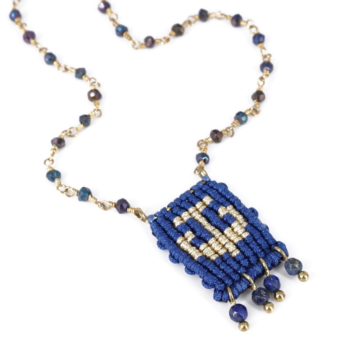 COLLANA TALISMANO ROSARIO ANCORA COLLANA TALISMANO ROSARIO ANCORA BLU NOMADEA 