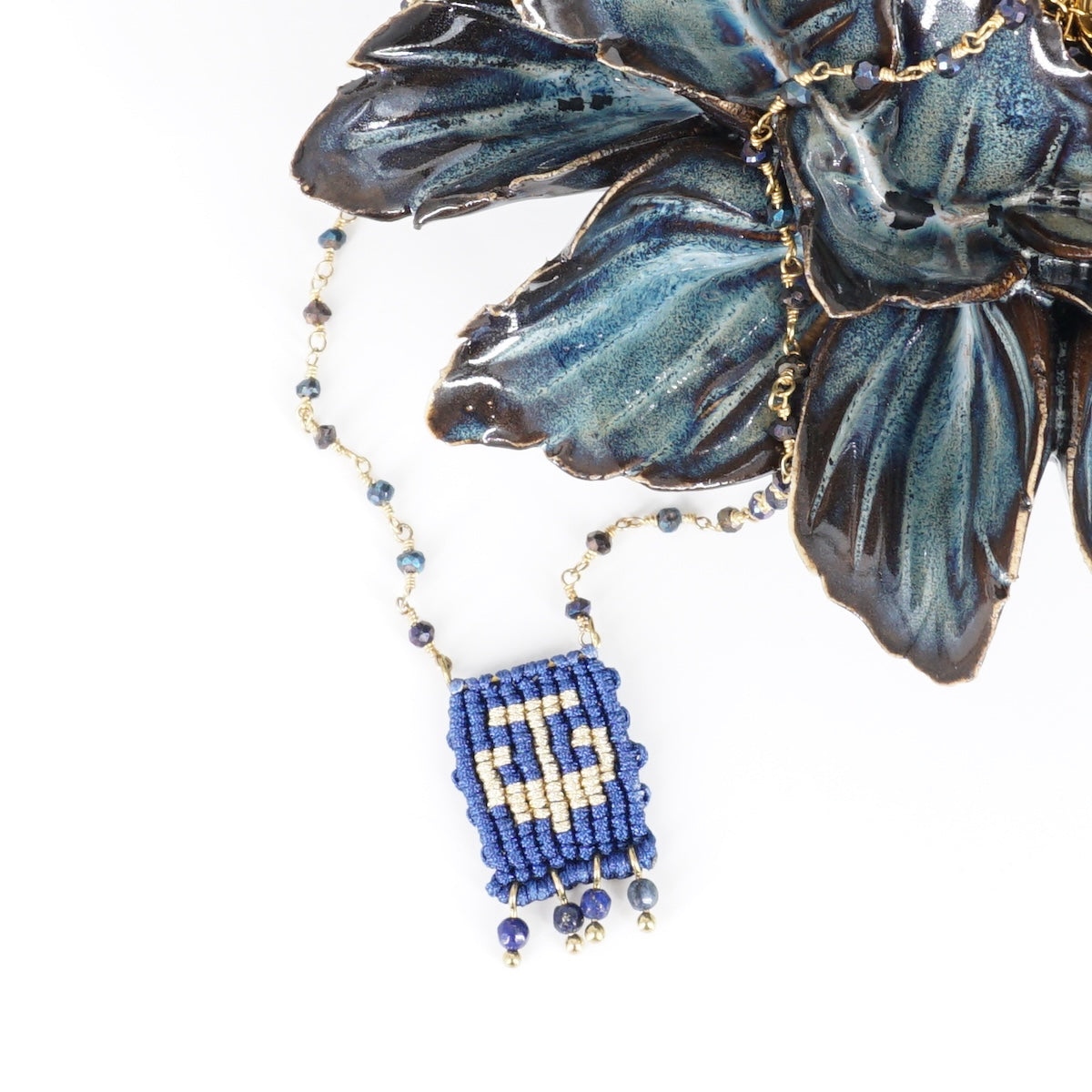 COLLANA TALISMANO ROSARIO ANCORA COLLANA TALISMANO ROSARIO ANCORA BLU NOMADEA 