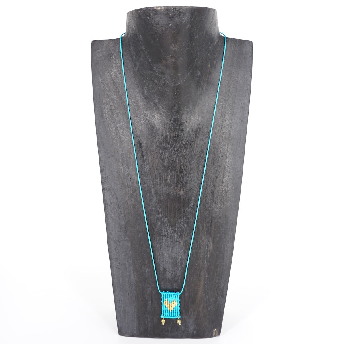 COLLANA TALISMANO CORDINO CUORE TURCHESE COLLANA TALISMANO TESSUTO CUORE TURCHESE NOMADEA 