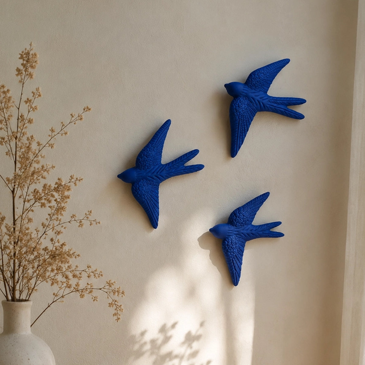 RONDINE DA PARETE BLU SMALL RONDINE SMALL BLU OITO ATELIER 