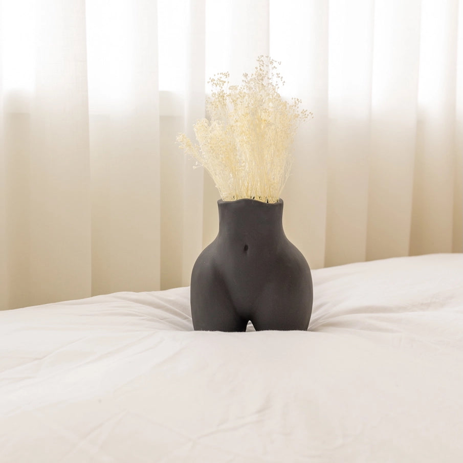 VASO SEDERE NERO VASO CHIAPPE NERO OITO ATELIER 