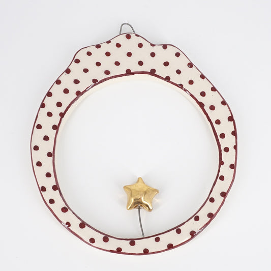 CORNICE M TONDA STELLA ORO POIS VIOLA CORNICE M TONDA STELLA ORO POIS VIOLA ROSSO RAMINA 