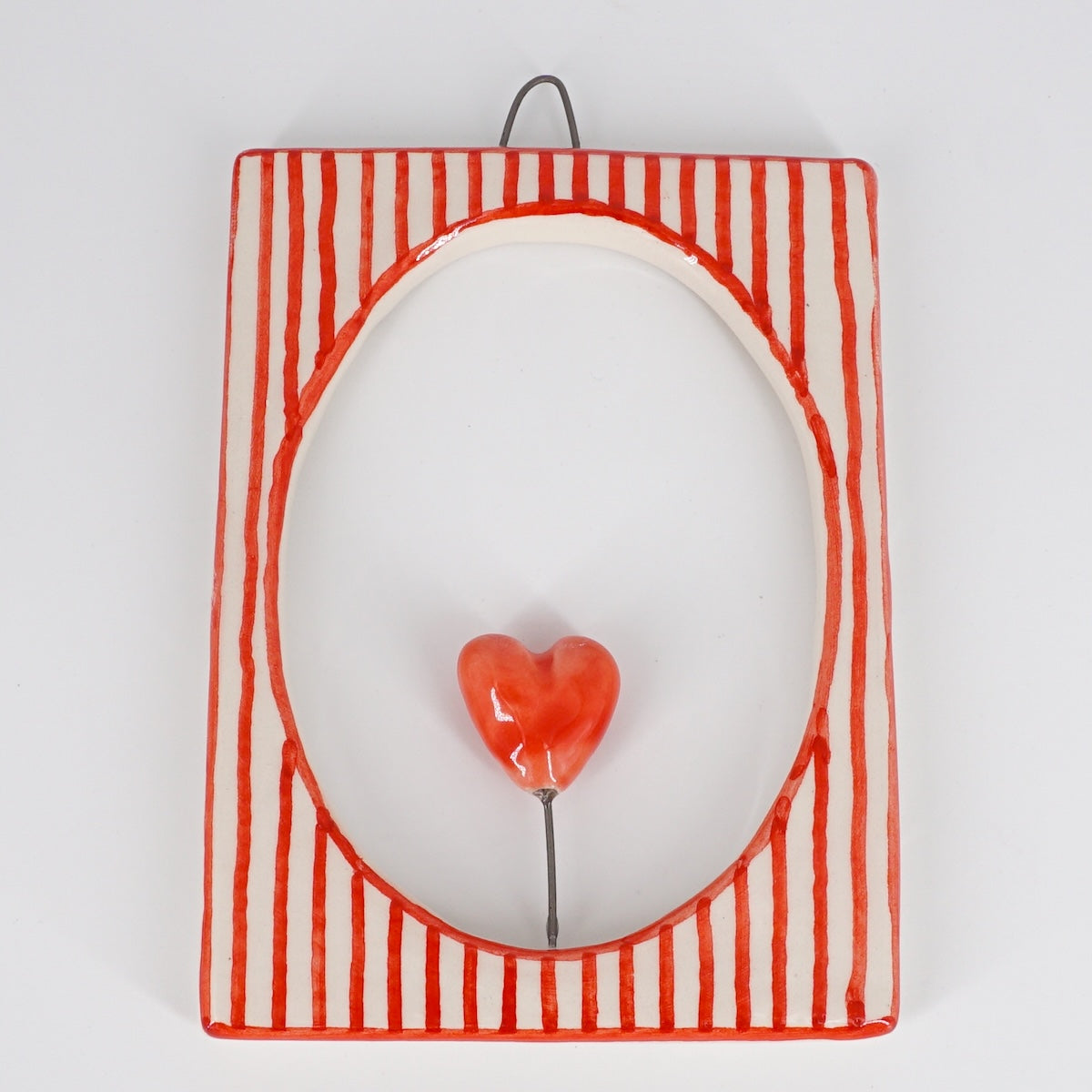 Cornice CUORE rosso righe rosso CORNICE S RETT. CUORE ROSSO RIGHE ROSSO ROSSO RAMINA 