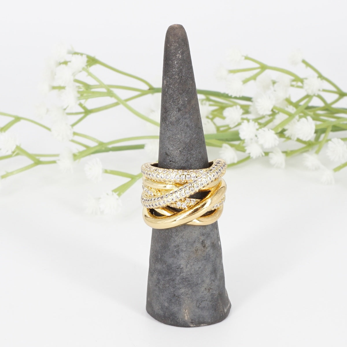 ANELLO ZIRCONI MULTIFILO INCROCIATO ANELLO ZIRCONI MULTIFILO INCROCIATO BIG SOPHIE GIOIELLI 