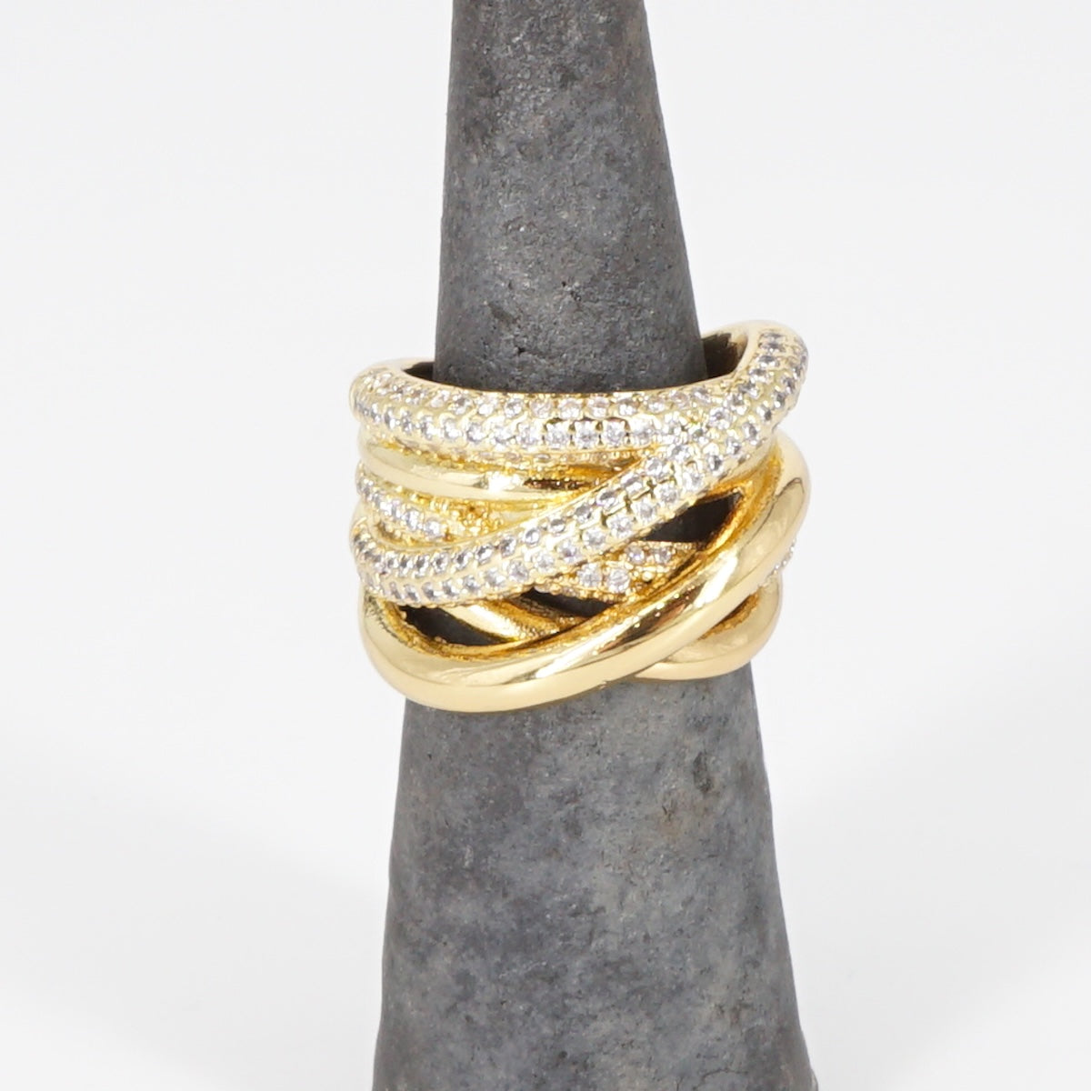 ANELLO ZIRCONI MULTIFILO INCROCIATO ANELLO ZIRCONI MULTIFILO INCROCIATO BIG SOPHIE GIOIELLI 