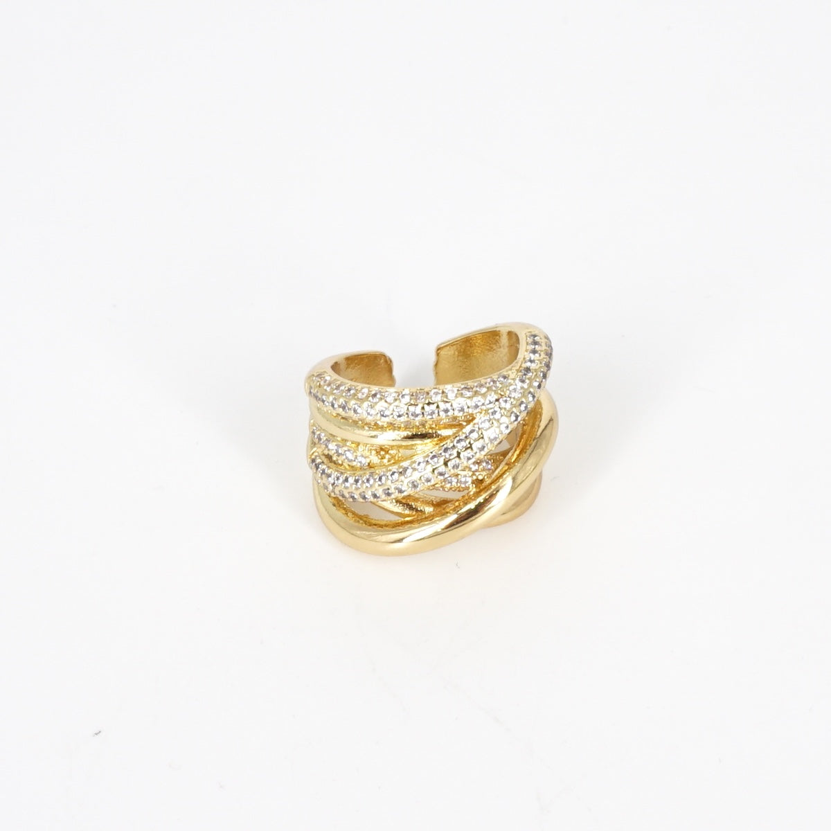 ANELLO ZIRCONI MULTIFILO INCROCIATO ANELLO ZIRCONI MULTIFILO INCROCIATO BIG SOPHIE GIOIELLI 