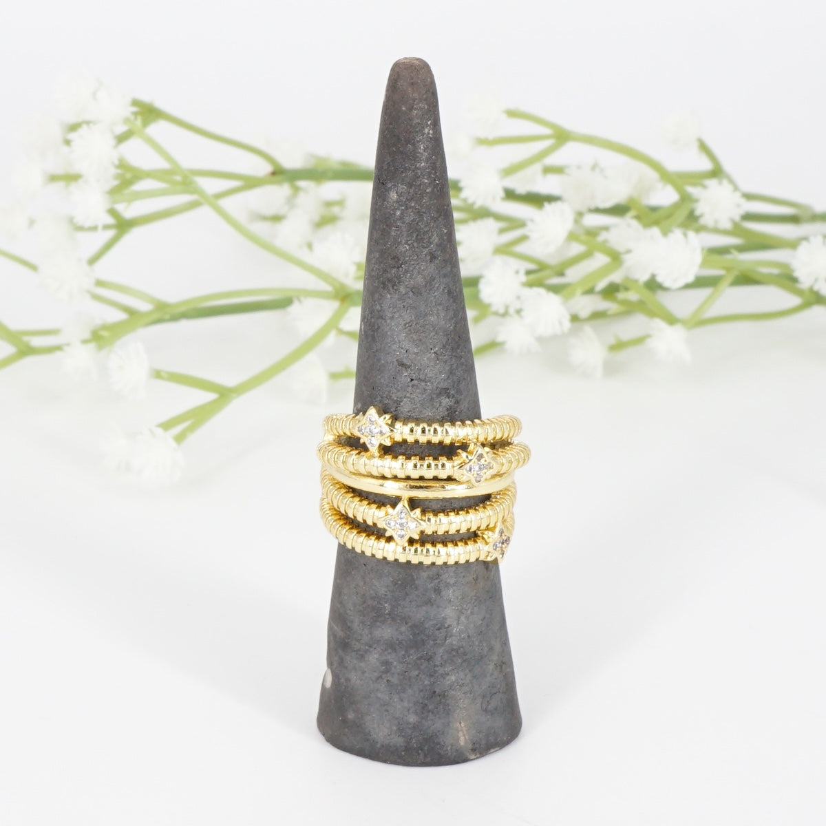 ANELLO ZIRCONI MULTIFILO TUBO GAS BIG ANELLO ZIRCONI MULTIFILO TUBO GAS BIG SOPHIE GIOIELLI 