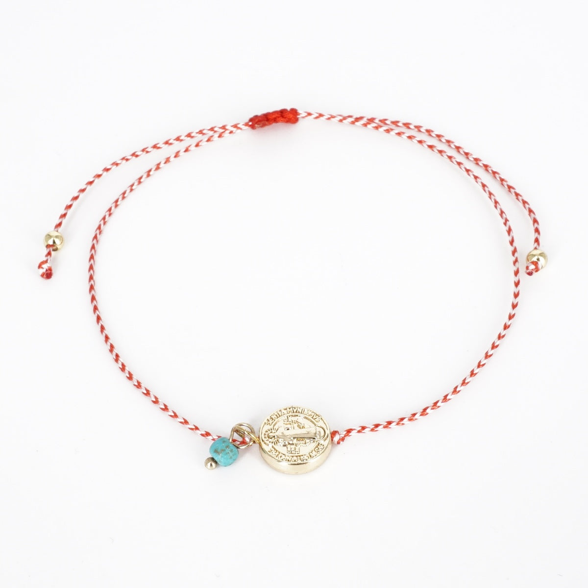 BRACCIALE CORDINO PIETRA AZZURRA E MONETA BRACCIALETTO CORDINO PIETRA AZZURRA MONETA SOPHIE GIOIELLI 