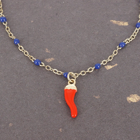 BRACCIALE SMALTINI BLU BRACCIALE SMALTINI BLU CORNETTO ROSSO SVEVA 