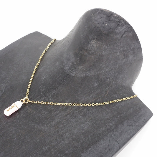 COLLANA CATENINA PILLOLA ROSA COLLANA CATENINA UN CHARM PILLOLA ROSA SVEVA 