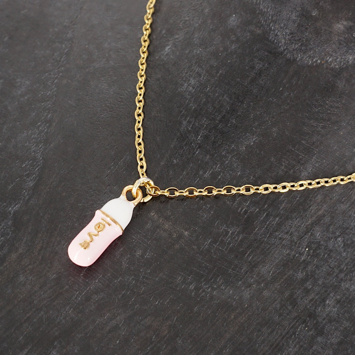 COLLANA CATENINA PILLOLA ROSA COLLANA CATENINA UN CHARM PILLOLA ROSA SVEVA 