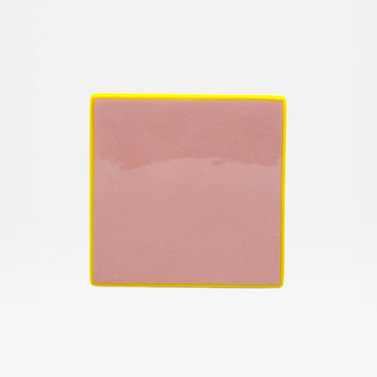 COASTER PIASTRELLA ROSA E GIALLO COASTER ROSA/GIALLO TABLE MACHINE 