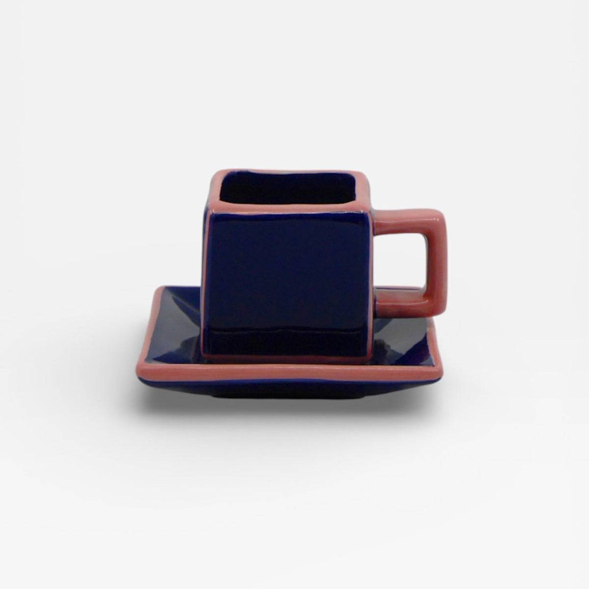 SET 2 TAZZINE DA CAFFE' PIASTRELLA BLU E ROSA SET 2 TAZZINE CAFFÈ BLU/ROSA TABLE MACHINE 