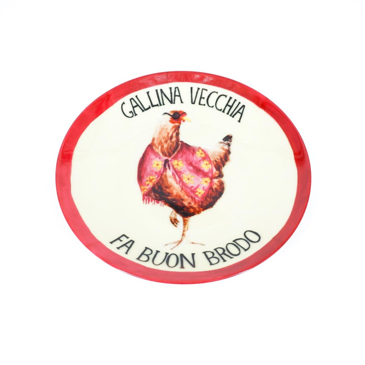 Piattino GALLINA VECCHIA FA BUON BRODO PIATTINO GALLINA VECCHIA  Palermouno 