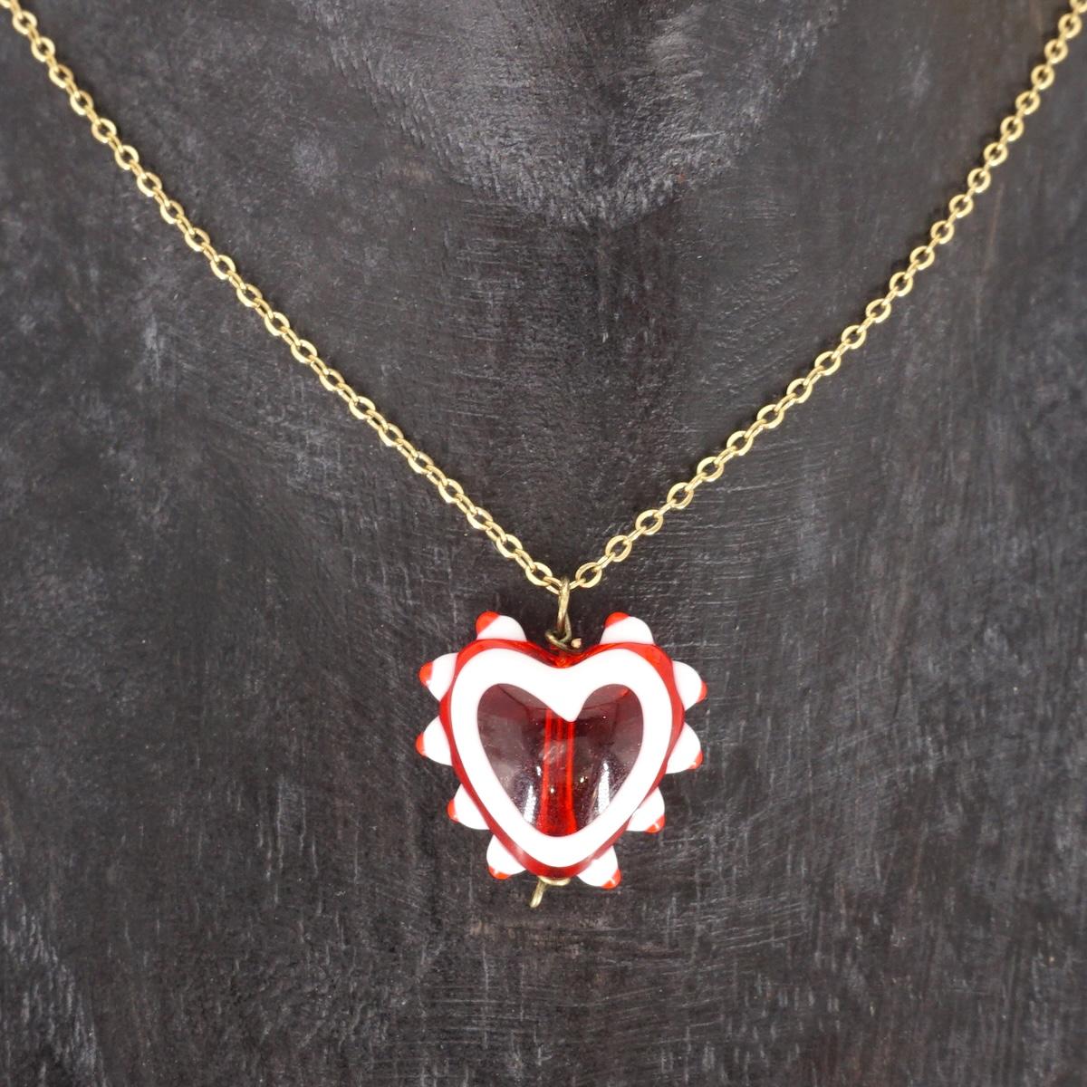 Collana vetro CUORE ROSSO COLLANA CHARM VETRO CUORE ROSSO SVEVA 