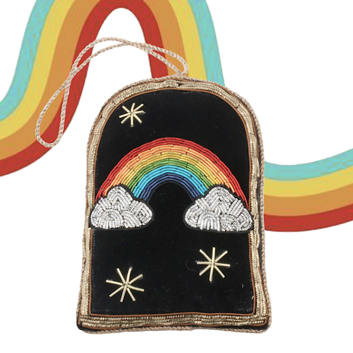 AMULETO DA PARETE ARCOBALENO CHARM RICAMATO ARCOBALENO VENDREDI 