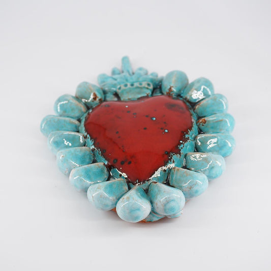 Ex voto large GOCCE green aqua and red