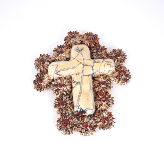 Croce MARGHERITE BEIGE/ROSSO