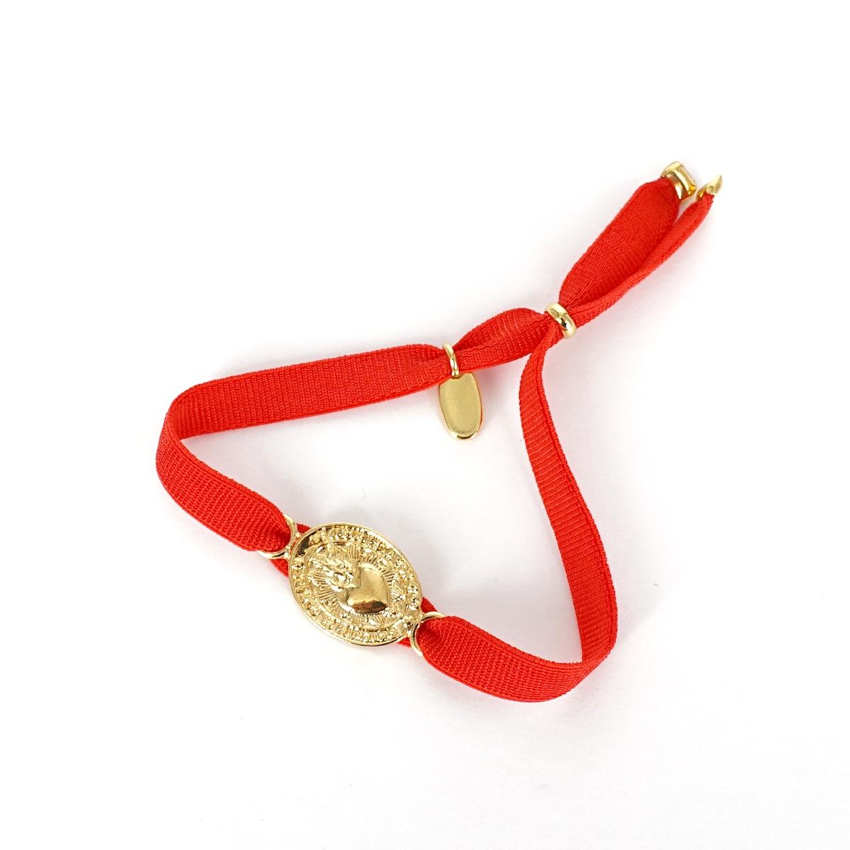 BRACCIALETTO EX VOTO ROSSO NASTRO BRACCIALE EX VOTO NASTRO SSOLO COMPLEMENTOS 