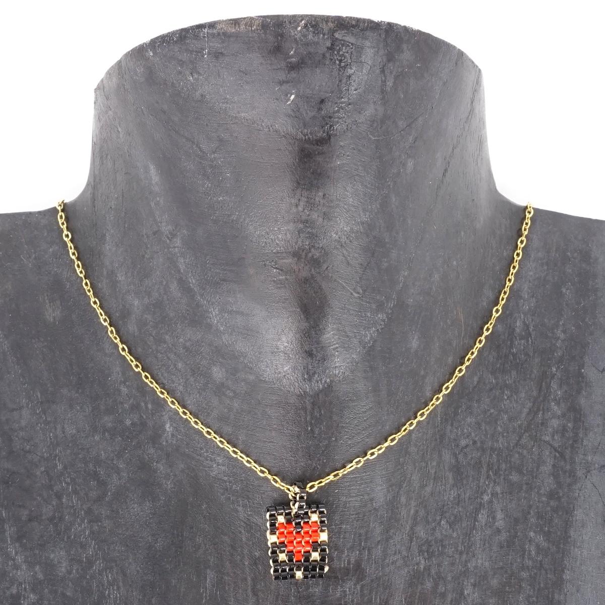 Collana telaio CUORE MINI NERO COLLANA TELAIO CUORE MINI NERO SOPHIE GIOIELLI 