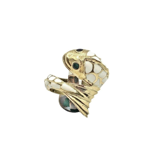 CARP RING WHITE ENAMEL