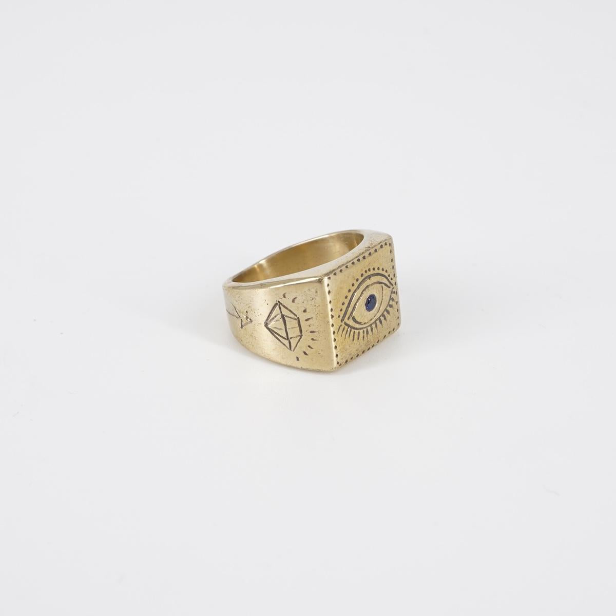 NEFELI ANELLO CHEVALIER QUADRATOOCCHIO BLU