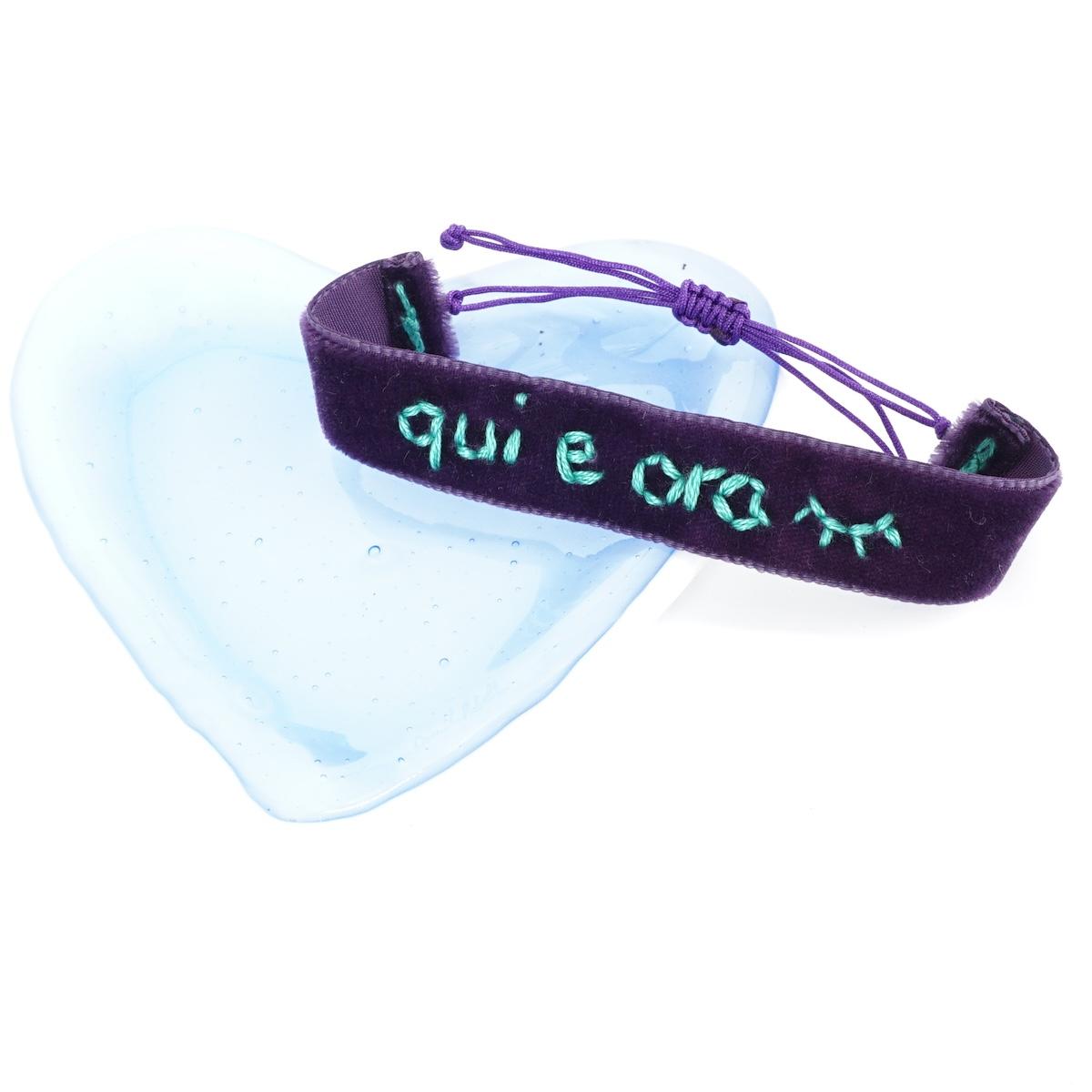 Bracciale in velluto QUI E ORA BRACCIALE VELLUTO QUI E ORA NOMADEA 