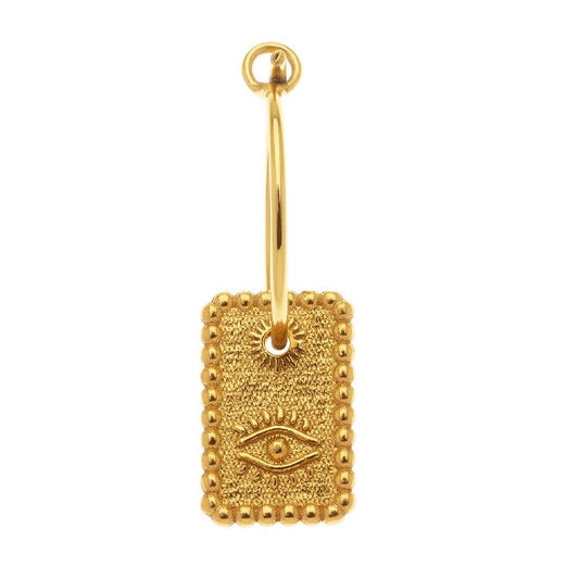 Single paper eye earring