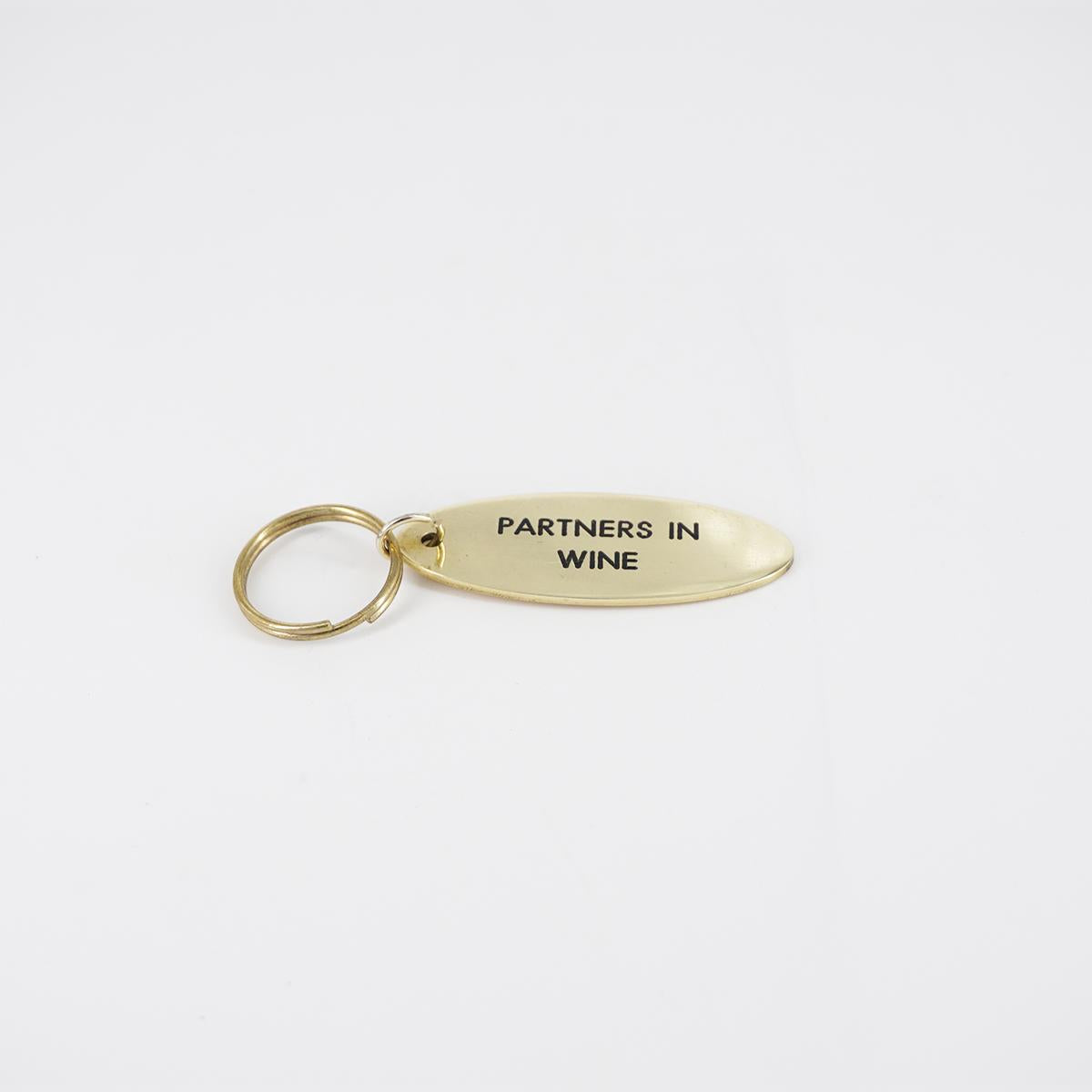 PARTNERS IN WINE Oval Keychain