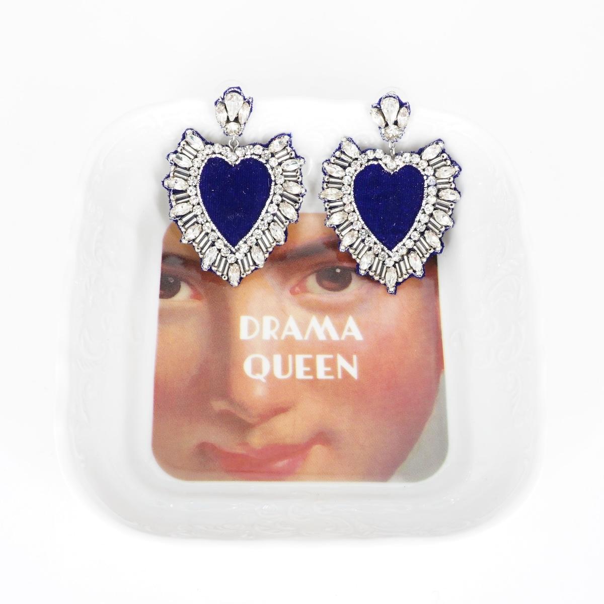 Orecchini cuore SILVER E BLU ORECCHINI CUORE SILVER E BLU  GOI 