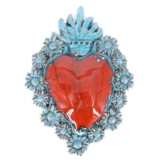 Exvoto large MARGHERITE celeste e rosso EXVOTO LARGE MARGHERITE CELESTE/ROSSO FRATANTONI 
