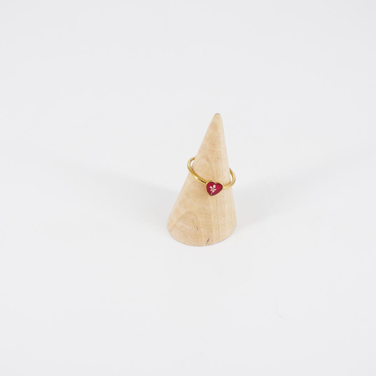 Anello basic cuore Ciclamino