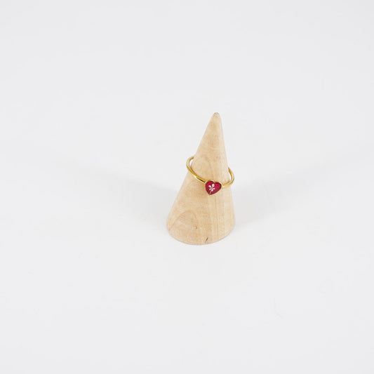 Anello basic cuore Ciclamino