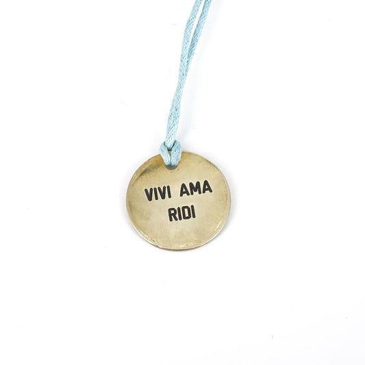 Collana medaglietta VIVI AMA RIDI COLLANA MEDAGLIETTA VIVI AMA RIDI BERC SOPHIE 