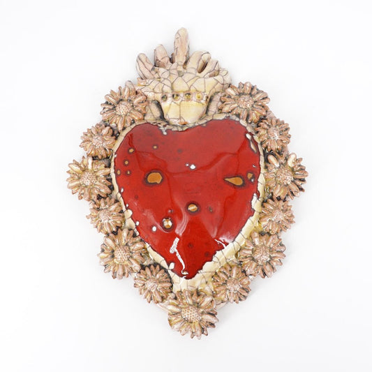Ex voto large MARGHERITE beige e rosso EXVOTO LARGE MARGHERITE BEIGE/ROSSO FRATANTONI 