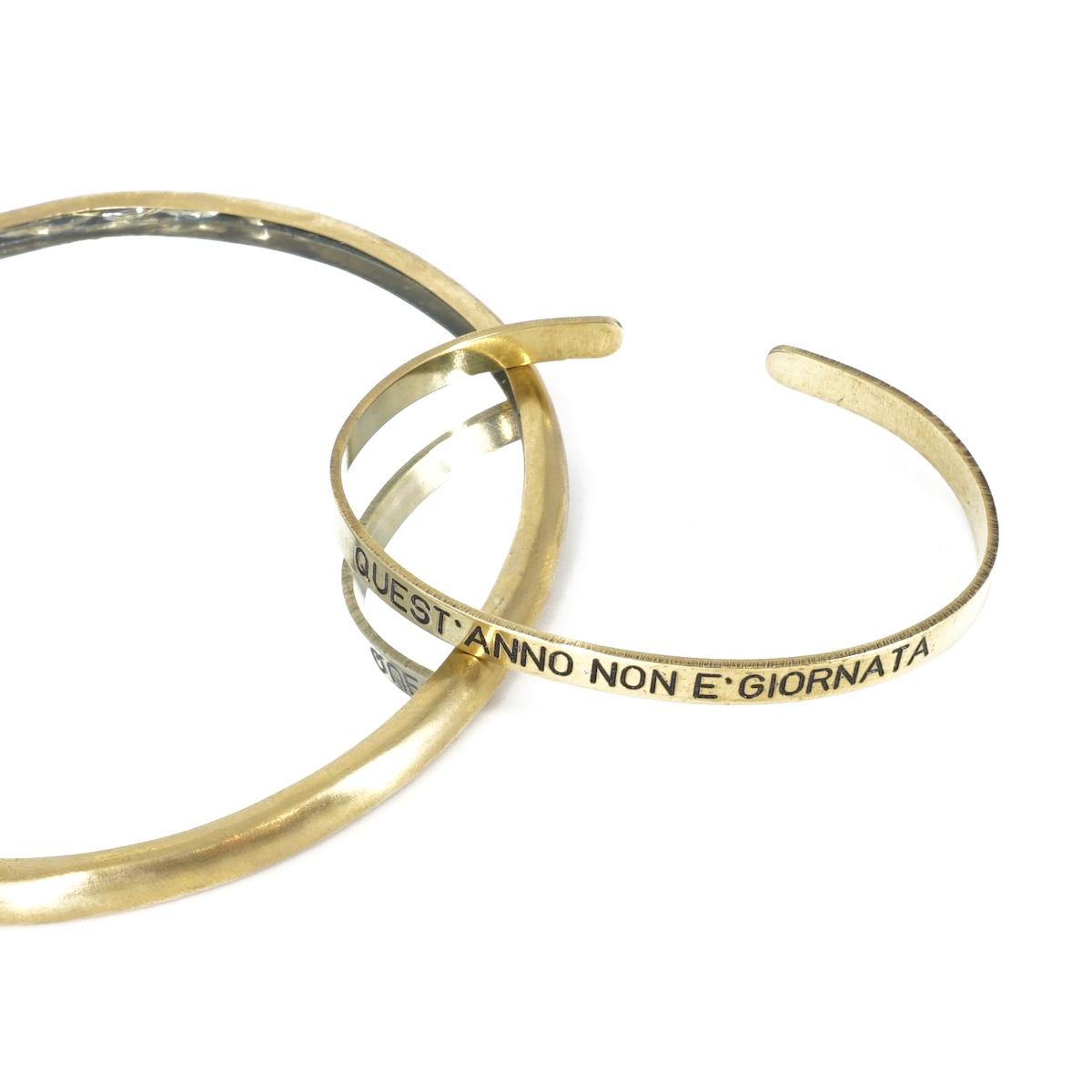 Bracciale fascia super sottile QUEST'ANNO NON è GIORNATA BRACCIALE SUPER SOTTILE QUESTANNO NON È GIORNATA BERC SOPHIE 