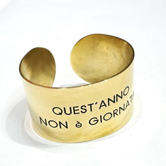 Bracciale fascia alta QUEST'ANNO NON E' GIORNATA BRACCIALE ALTO QUESTANNO NON È GIORNATA BERC SOPHIE 