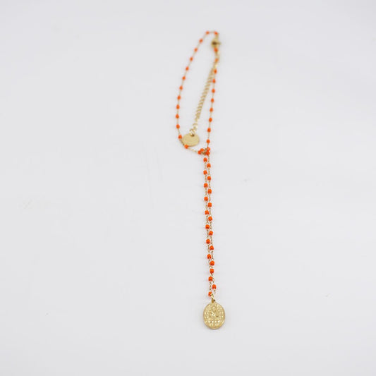 ORANGE MADONNINA NECKLACE