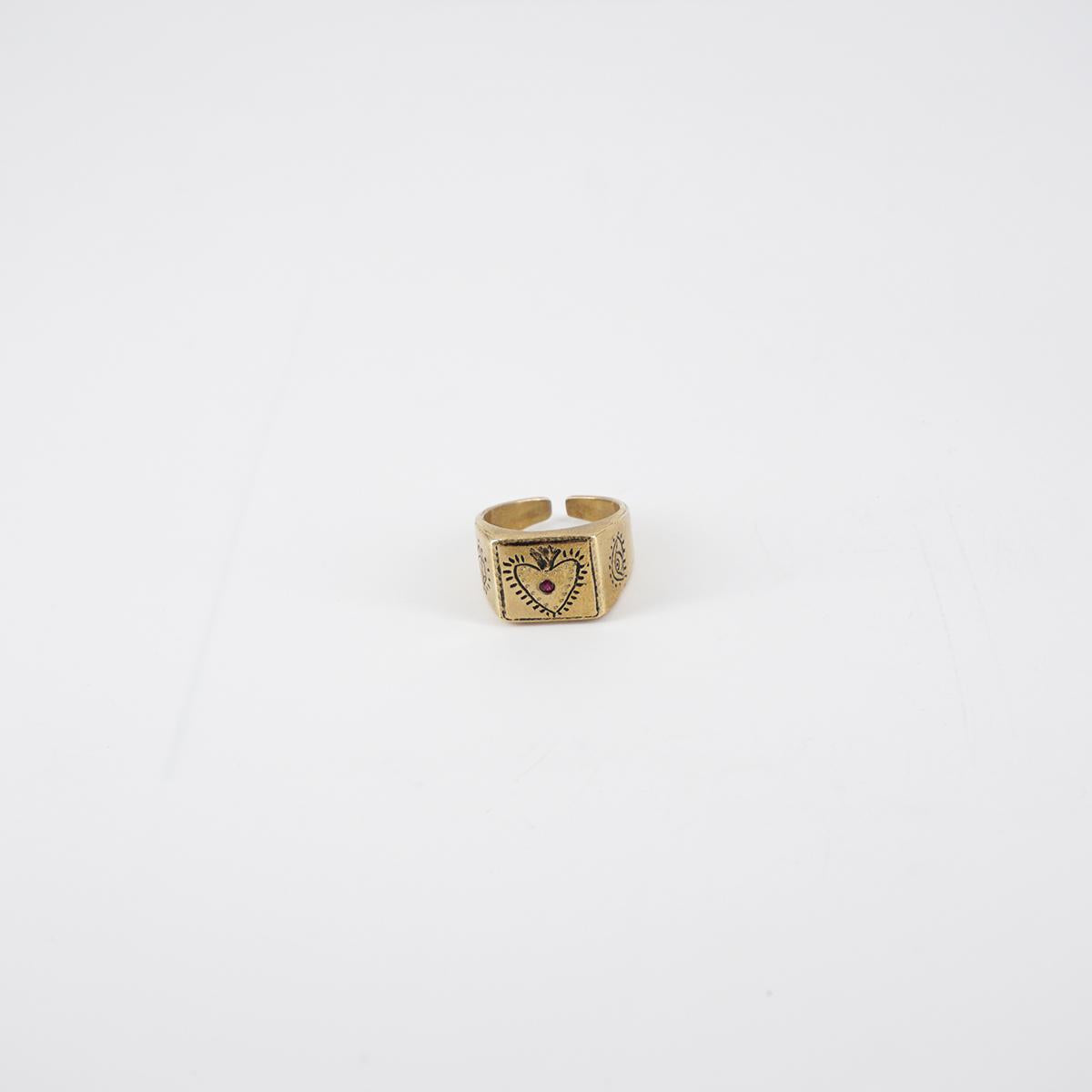 NEFELI ANELLO CHEVALIER QUADRATOEXVOTO ROSSO